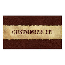 CUSTOMIZABLE Western Leather Business Card Template