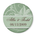 Customize sage green save the date magnets