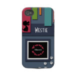 Customize w/ Your Dog Photo - Westie Themed Tough Iphone 4 Covers