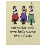 Customizeably belly dance event flyers