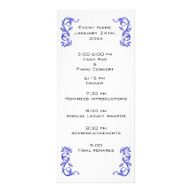 Customized Event program template Personalized Rack Card