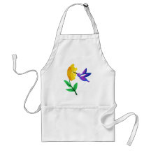 Cut Paper Hummingbird & Flower Aprons