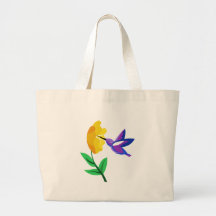 Cut Paper Hummingbird & Flower Bags