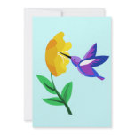 Cut Paper Hummingbird & Flower invitations