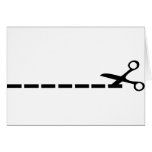 cut scissors icon card
