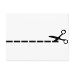 cut scissors icon postcards