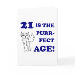 Cute 21st Birthday Present Greeting Card