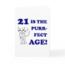 Cute 21st Birthday Present Greeting Card