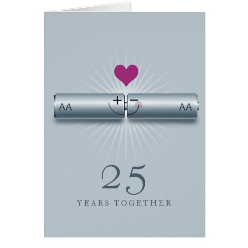 Cute 25th Wedding Anniversary Card