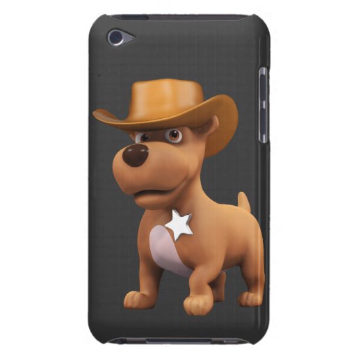 Cute 3d Cowboy Dog Sheriff iPod Case-Mate Case