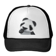 Cute 3d Panda Thinks (editable) Trucker Hat