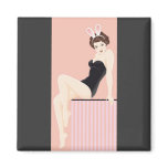 Cute 50's Playboy Bunny Fridge Magnets