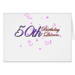 Cute, "50th Birthday Queen" Card
