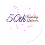 Cute, "50th Birthday Queen" design