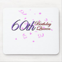 Cute, "60th Birthday Queen" Mousepads