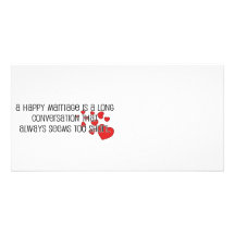 Cute, "A Happy Marriage" design Photo Card