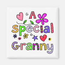 Cute A Special Granny Greeting Text Expression Fridge Magnets