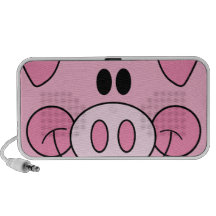 cute adorable pink piggy pig face portable speaker