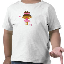Cute african american ballerina children's t-shirt