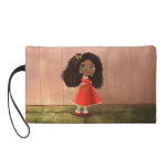 cute African American cartoon girl Bagettes Bag Wristlets