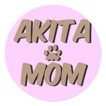 Cute Akita Round Sticker