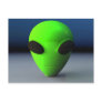 Cute Alien Head Postcard