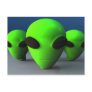 Cute Alien Heads Postcard