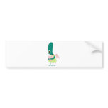 Cute Alien Heart Bumper Sticker