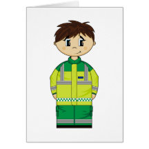 Cute Ambulance Man Card