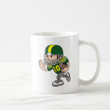 Cute American football player character Mugs