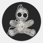 Cute Amigurumi Voodoo Doll Round Sticker