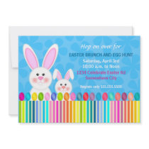 Cute and Colourful Easter Bunny Invitation
