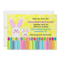 Cute and Colourful Easter Bunny Invitation