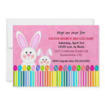 Cute and Colourful Easter Bunny Invitation