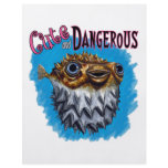 Cute And Dangerous Puffer Fish Blue flyers