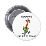 Cute and funny marathon pinback buttons