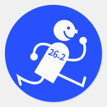 Cute and funny marathon sticker
