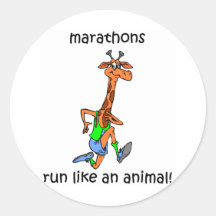 Cute and funny marathon sticker