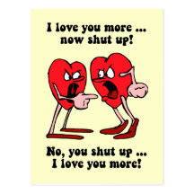 Cute and funny Valentine's Day Post Card
