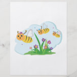 cute and happy bumble bee trio flyers