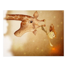 Cute and imaginative illustration tarjetas postales