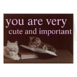 cute and important greeting card