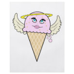 cute angel ice cream cone cartoon flyers