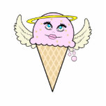 cute angel ice cream cone cartoon photo sculptures