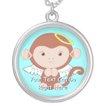 Cute Angel Monkey Necklace