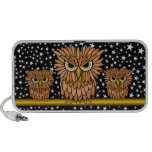 cute angry hungry owls notebook speaker