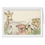 Cute animals greeting card