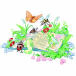 Cute Animals Reading Book photo sculptures