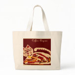 Cute Animated Cat coffee anyone shopping bag