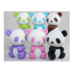 Cute Anime Cartoon Panda Postcard
